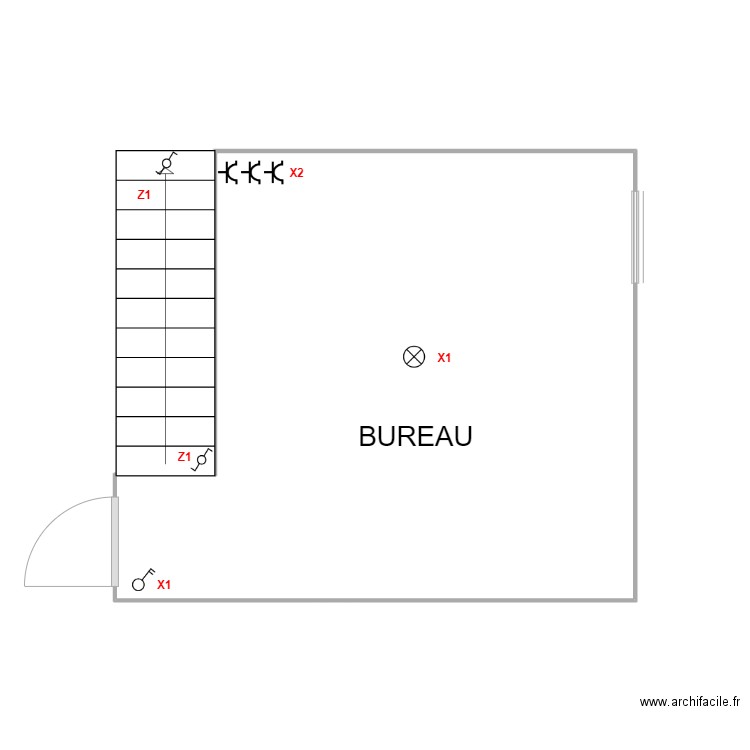 BUREAU. Plan de 0 pièce et 0 m2