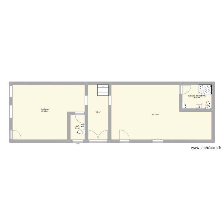 rez de chaussée. Plan de 0 pièce et 0 m2