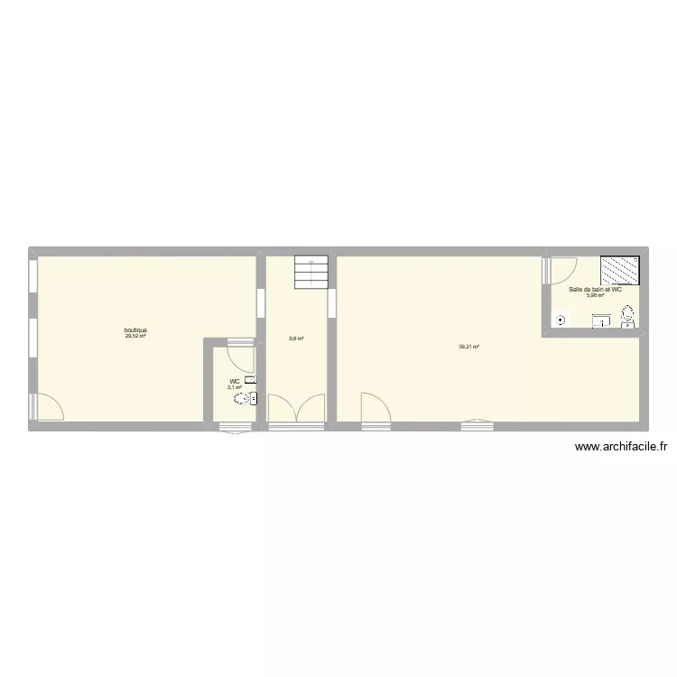 rez de chauss&eacute;e. Plan de 