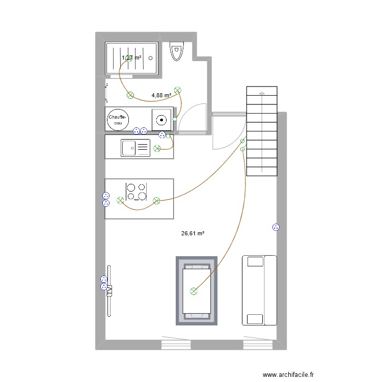 SAINT-GEORGES. Plan de 5 pièces et 47 m2