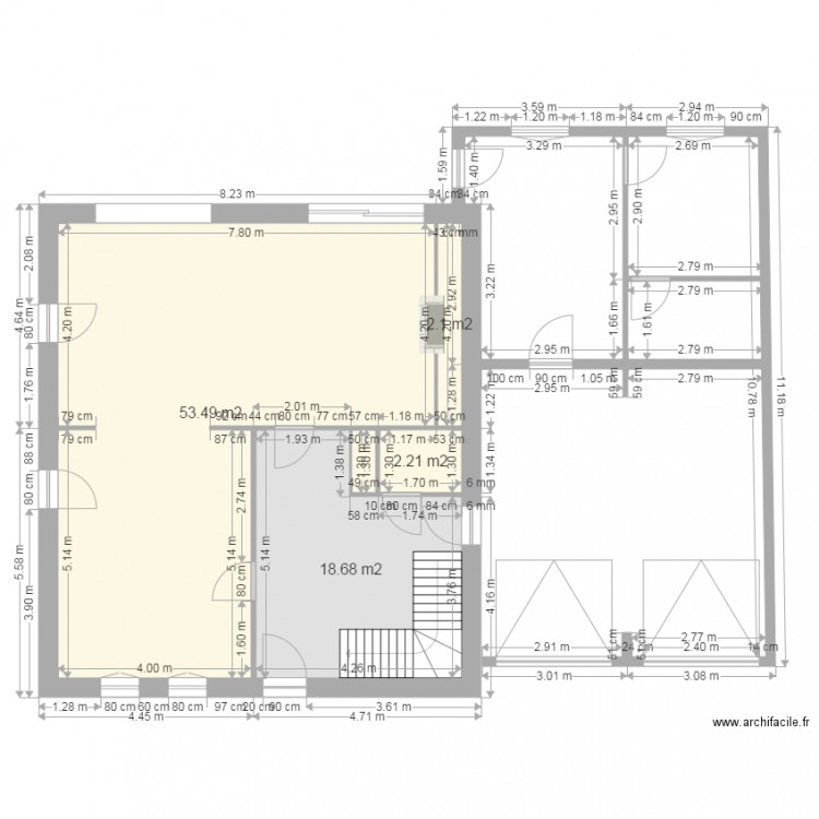 Plan RDC avec Iso. Plan de 0 pièce et 0 m2