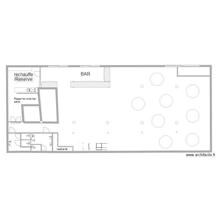 Seminaire Theatre V2. Plan de 3 pièces et 340 m2