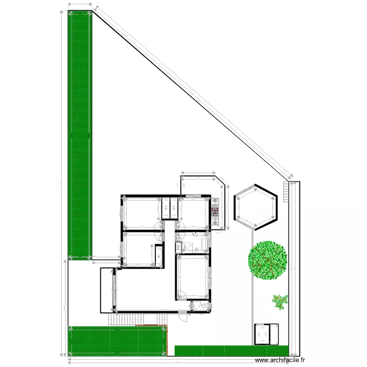 MAISON LUDO CAST implantation. Plan de 
