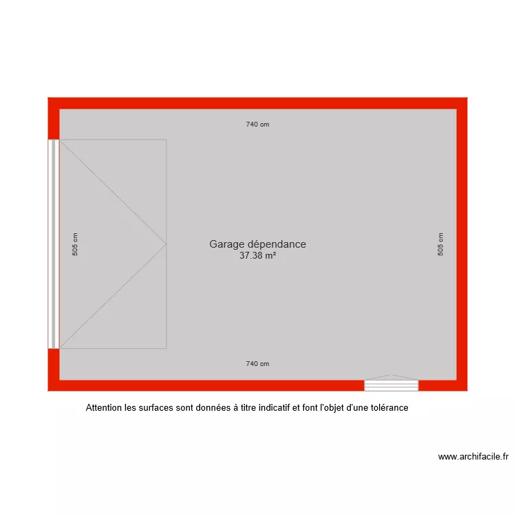BI 4541 d&eacute;pendance garage c&ocirc;t&eacute;e. Plan de 