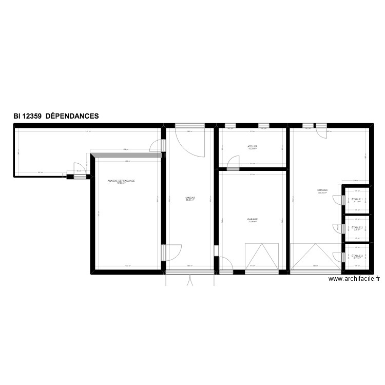 BI 12359. Plan de 41 pièces et 510 m2