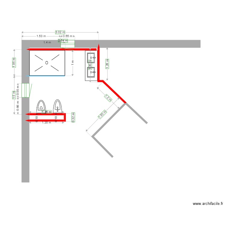 Cappannelli SDB future étage. Plan de 0 pièce et 0 m2