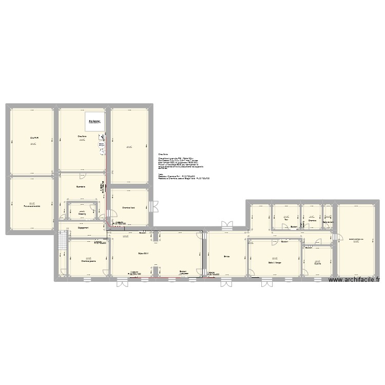 Chateau laroque. Plan de 14 pièces et 549 m2