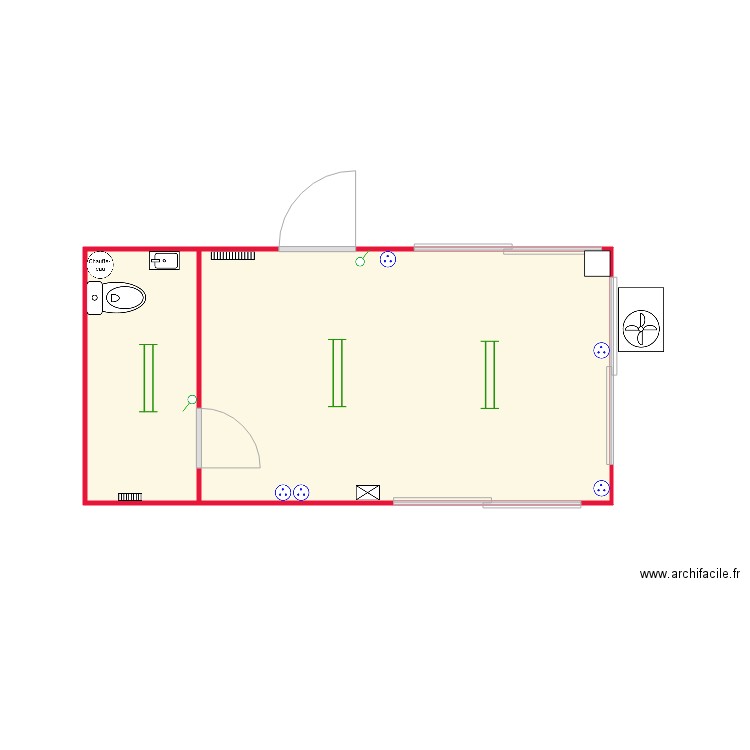 Module Cougnaud préparé pour la région. Plan de 0 pièce et 0 m2