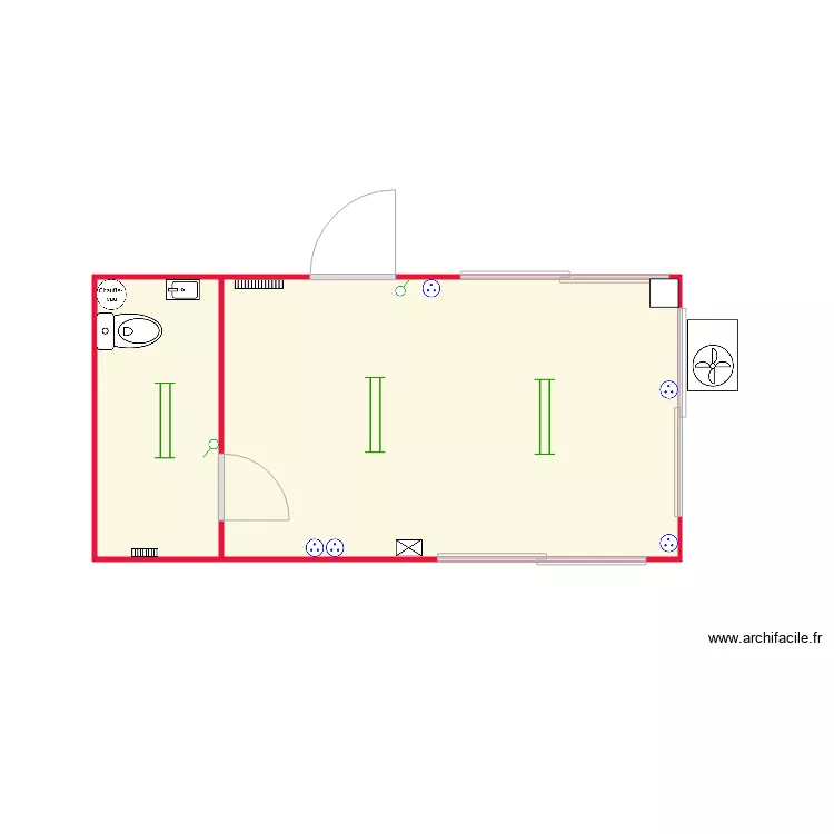 Module Cougnaud pr&eacute;par&eacute; pour la r&eacute;gion. Plan de 