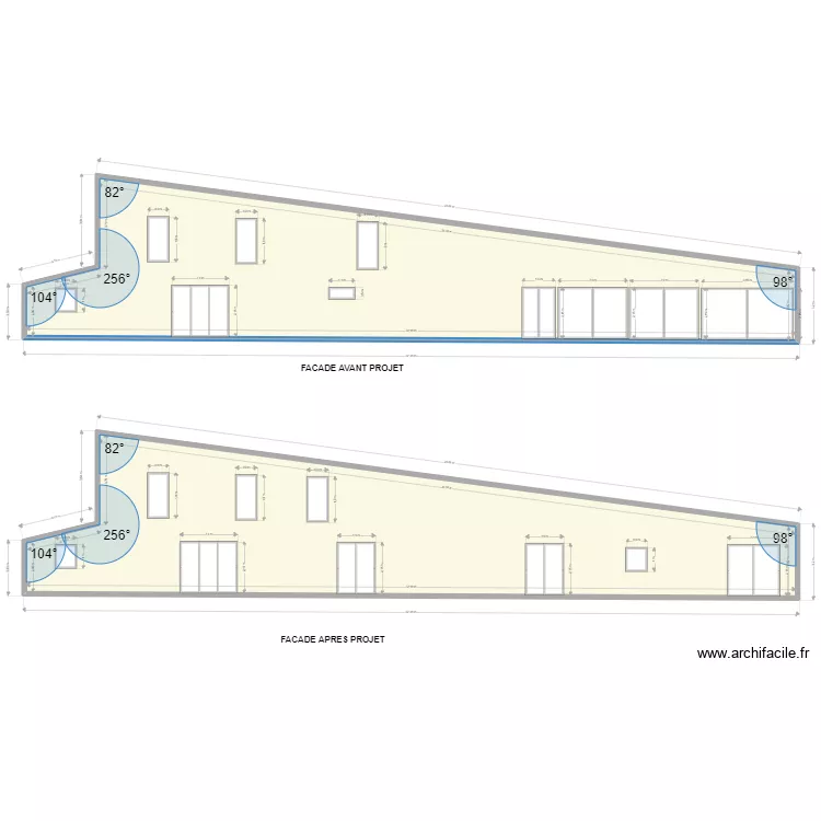 FACADE ARRIERE. Plan de 