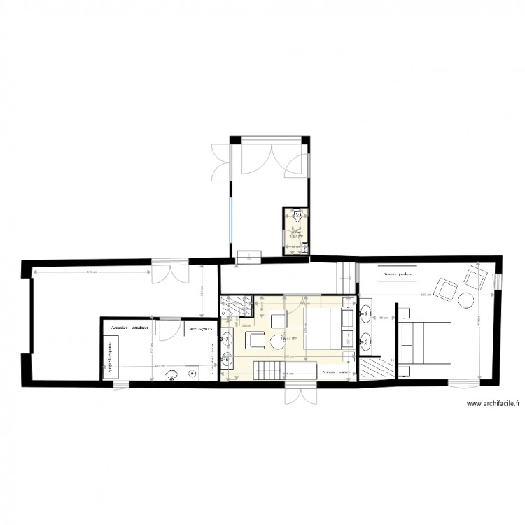 Aménagement Grange 2 Montoison 23. Plan de 0 pièce et 0 m2