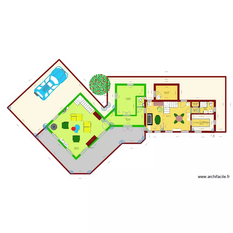 PC EXTENSION  3 58m2. Plan de 
