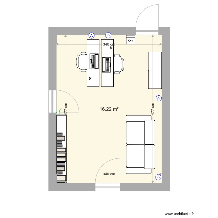 BUREAU. Plan de 0 pièce et 0 m2