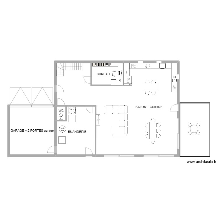 Etage 1. Plan de 5 pièces et 171 m2