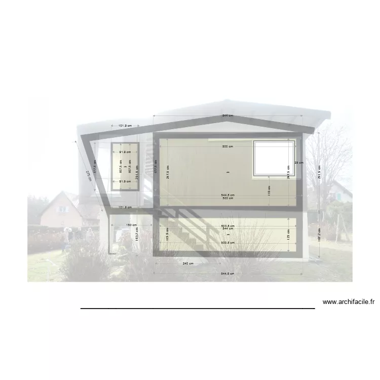 initial facade est . Plan de 