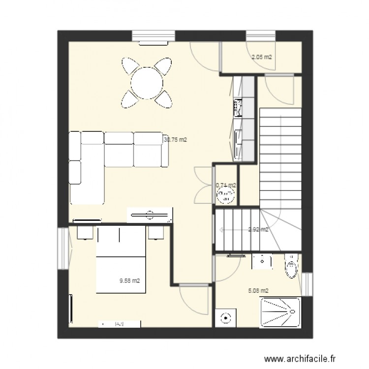 marly rdc. Plan de 0 pièce et 0 m2