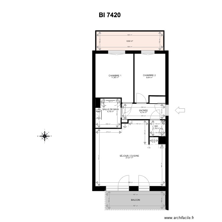 BI 7420. Plan de 0 pièce et 0 m2