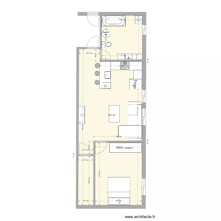 tailon sous sol V1. Plan de 