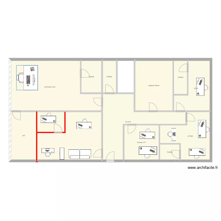 Plan Actuel Niveau 2 ASSI  DG. Plan de 