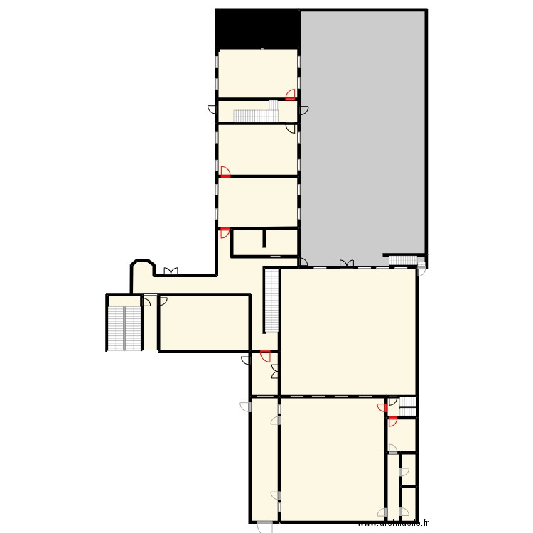 ISMHZoneAniveau0. Plan de 20 pièces et 1121 m2