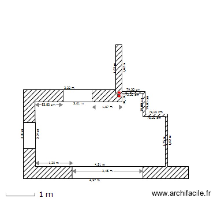 cuisine prop2sans meubles. Plan de 0 pièce et 0 m2