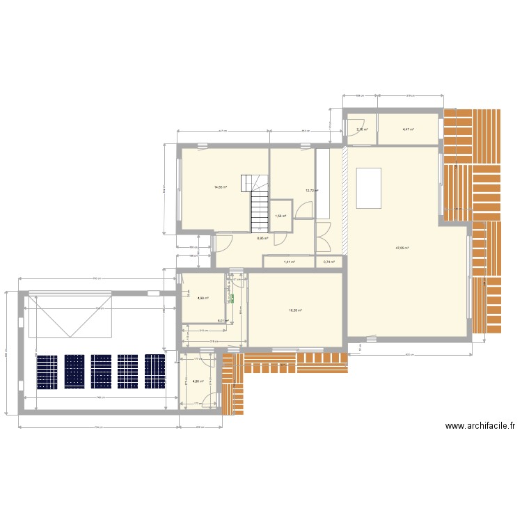 PROJET RECQUIGNIES. Plan de 13 pièces et 126 m2