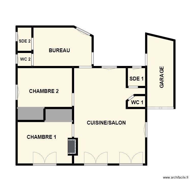 daudet. Plan de 0 pièce et 0 m2