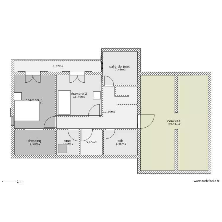 etage apres. Plan de 