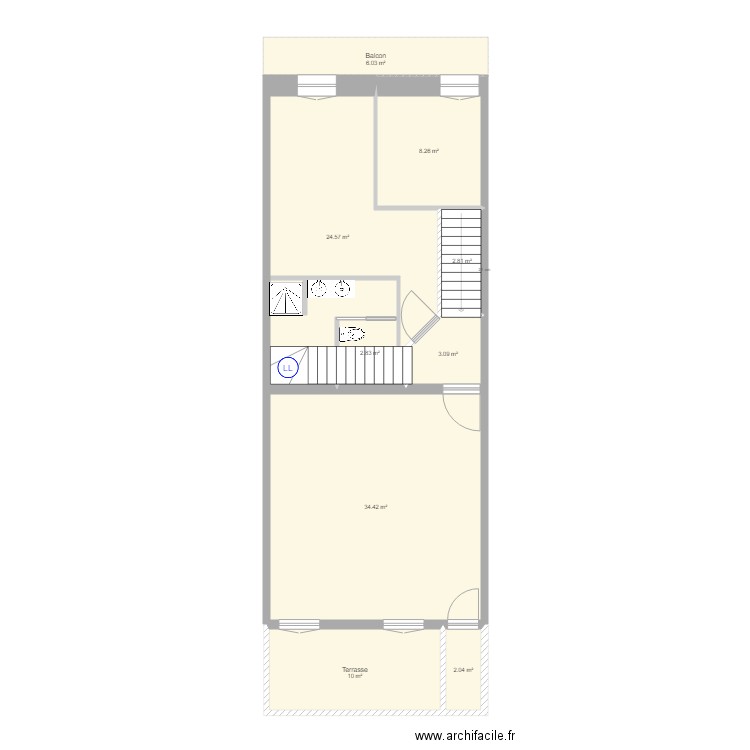 Luciano C appart Nord 1er étage. Plan de 0 pièce et 0 m2