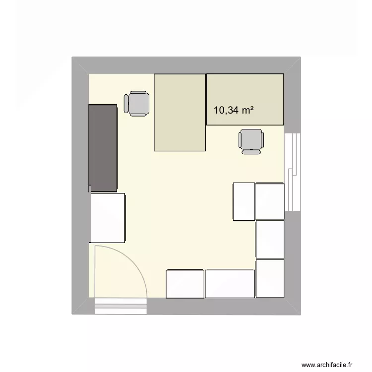 SDJ. Plan de 1  et 10 m²