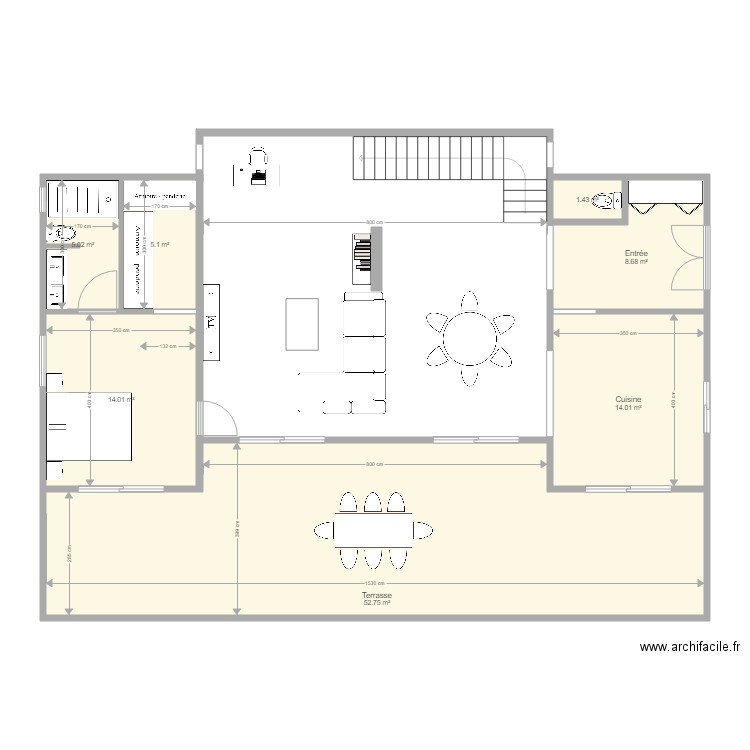 Plan brut rdc v4. Plan de 0 pièce et 0 m2