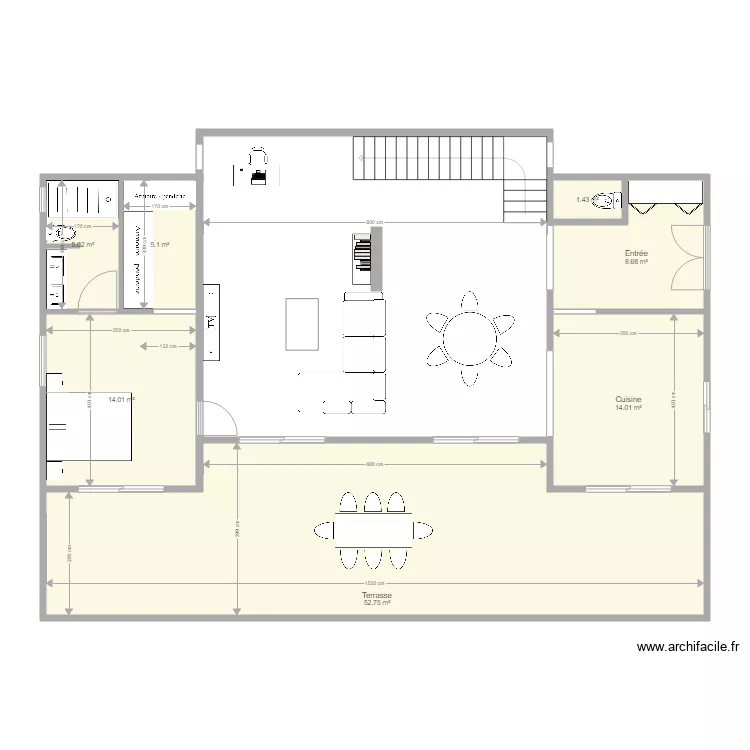 Plan brut rdc v4. Plan de 