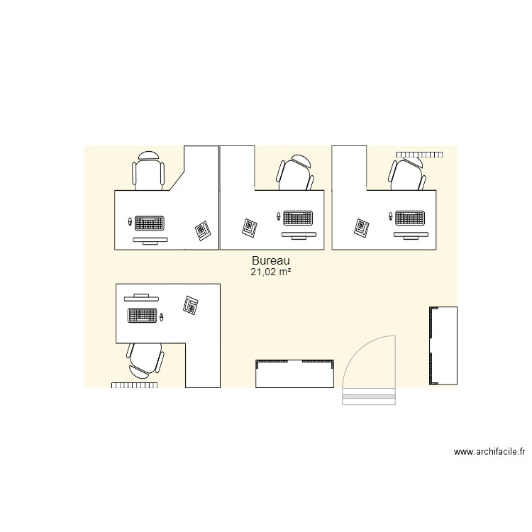 Bureau. Plan de 0 pièce et 0 m2