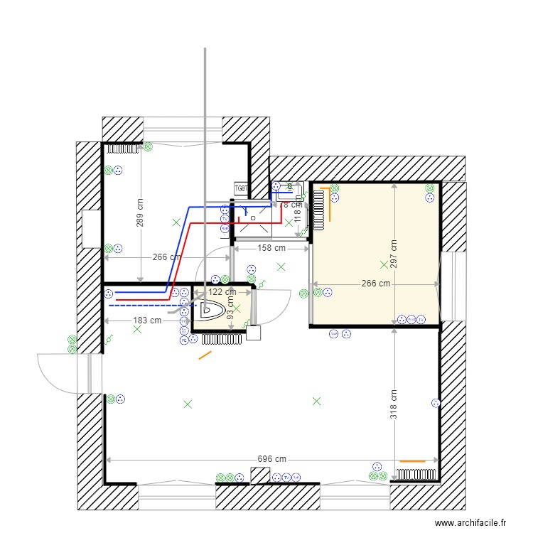 rez de chaussee DEFINITIF  VIDE. Plan de 0 pièce et 0 m2