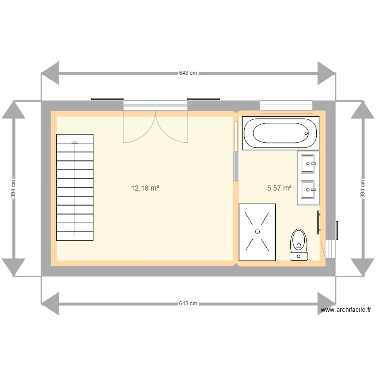 Plan étage. Plan de 0 pièce et 0 m2