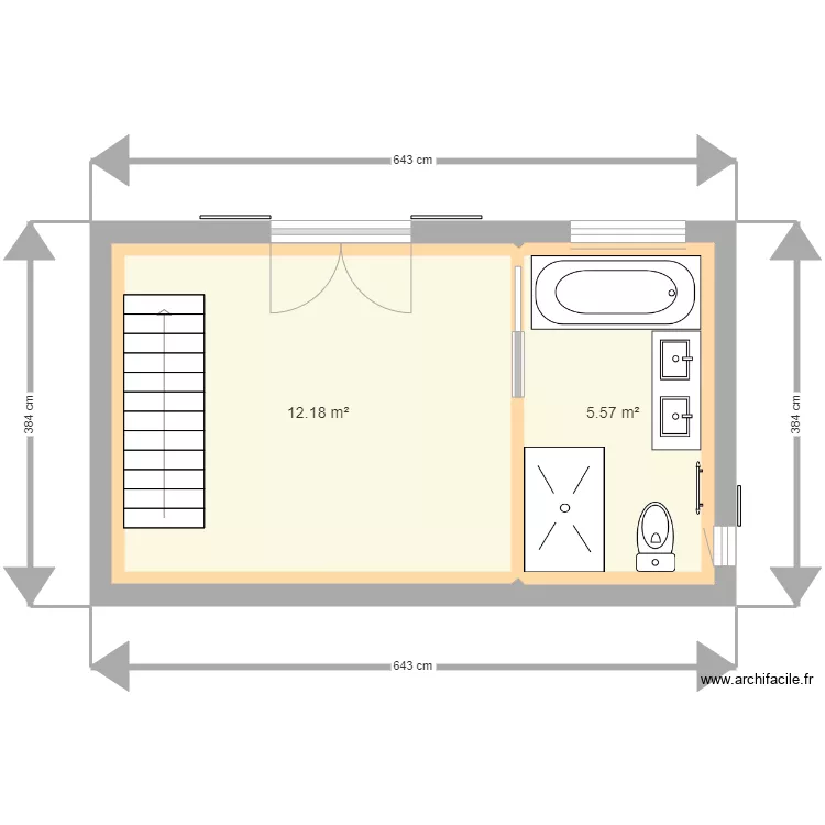 Plan &eacute;tage. Plan de 