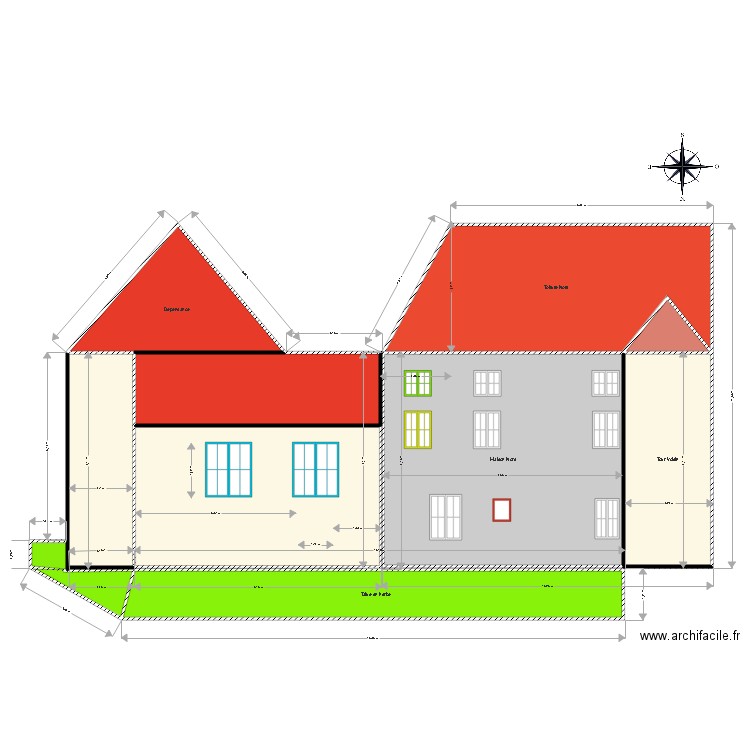 Façade Nord PCMI 5. Plan de 0 pièce et 0 m2