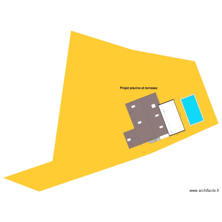 Projet Piscine Terrasse. Plan de 0 pièce et 0 m2