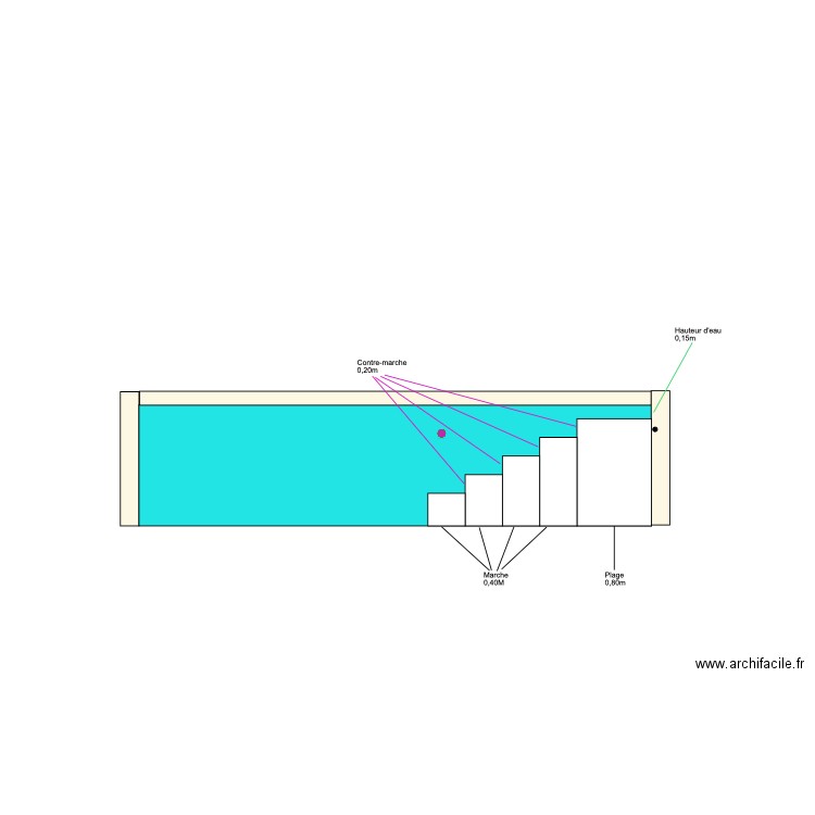 Escalier  Plage Piscine 18-04-23. Plan de 0 pièce et 0 m2