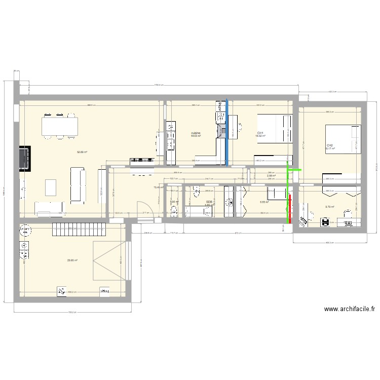 ventilation. Plan de 0 pièce et 0 m2