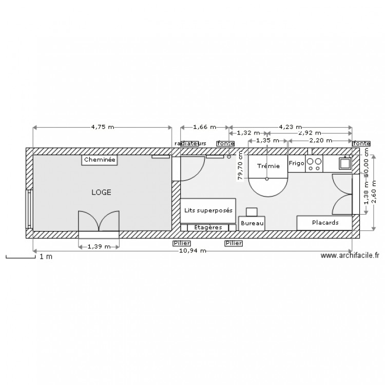 Projet 1 RdC. Plan de 0 pièce et 0 m2