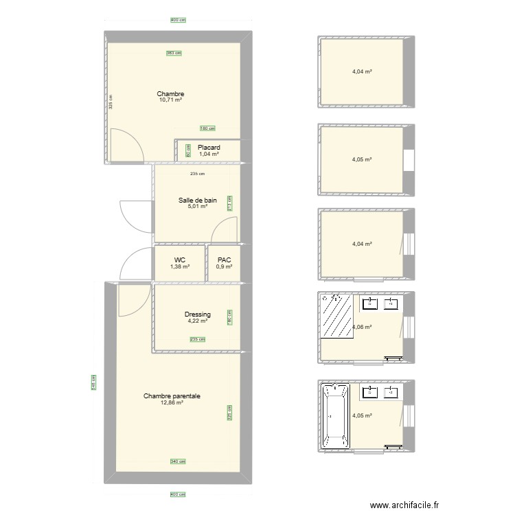 SERIE 2 MODULE B CHOIX DRESSING. Plan de 0 pièce et 0 m2