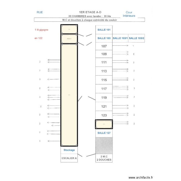 MDA Merville. Plan de 4 pièces et 309 m2