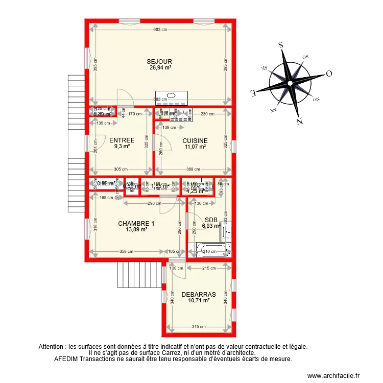 BI 8389 RDC. Plan de 