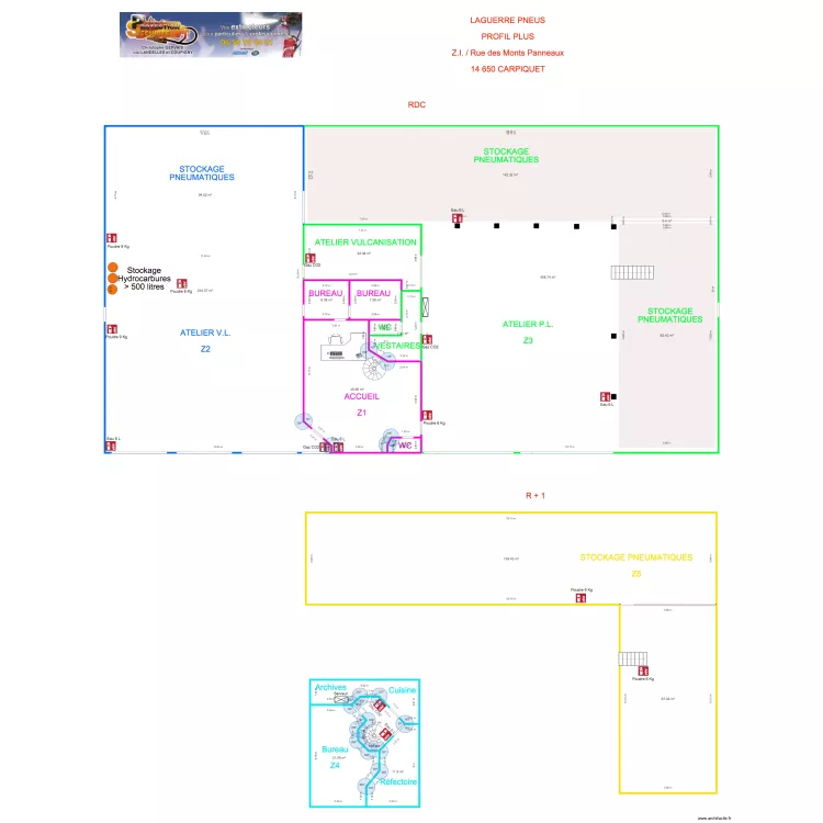 GARAGE PROFIL PLUS CARPIQUET. Plan de 