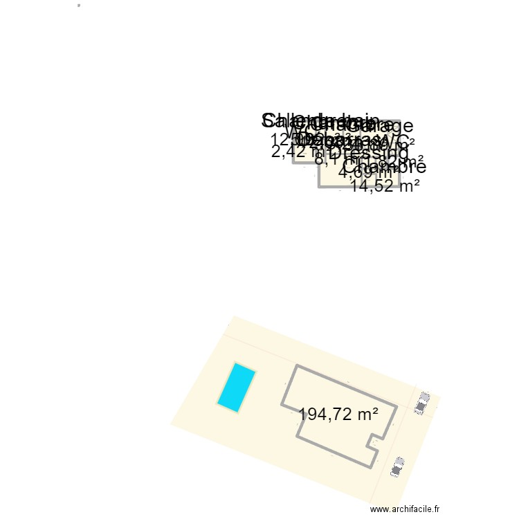 PROJET. Plan de 0 pièce et 0 m2