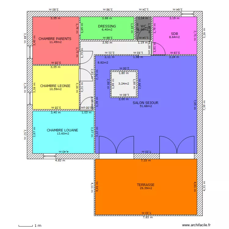 MAISON MAUREEN ET LOIC. Plan de 