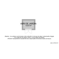 BI 11314 ABRI DE JARDIN