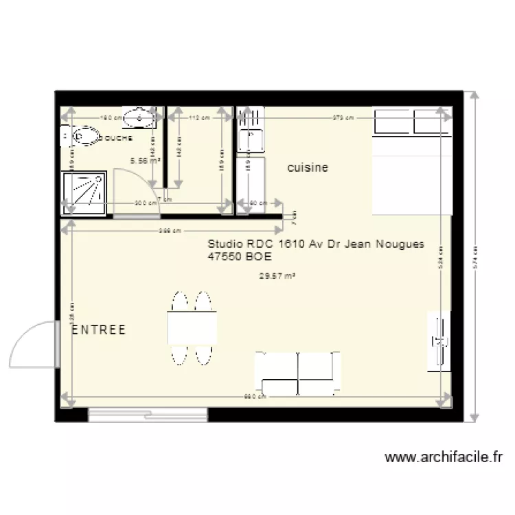 studio 1610. Plan de 