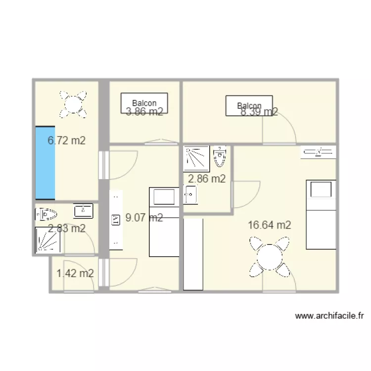 CRTrezdeChausseePlanMobilier. Plan de 